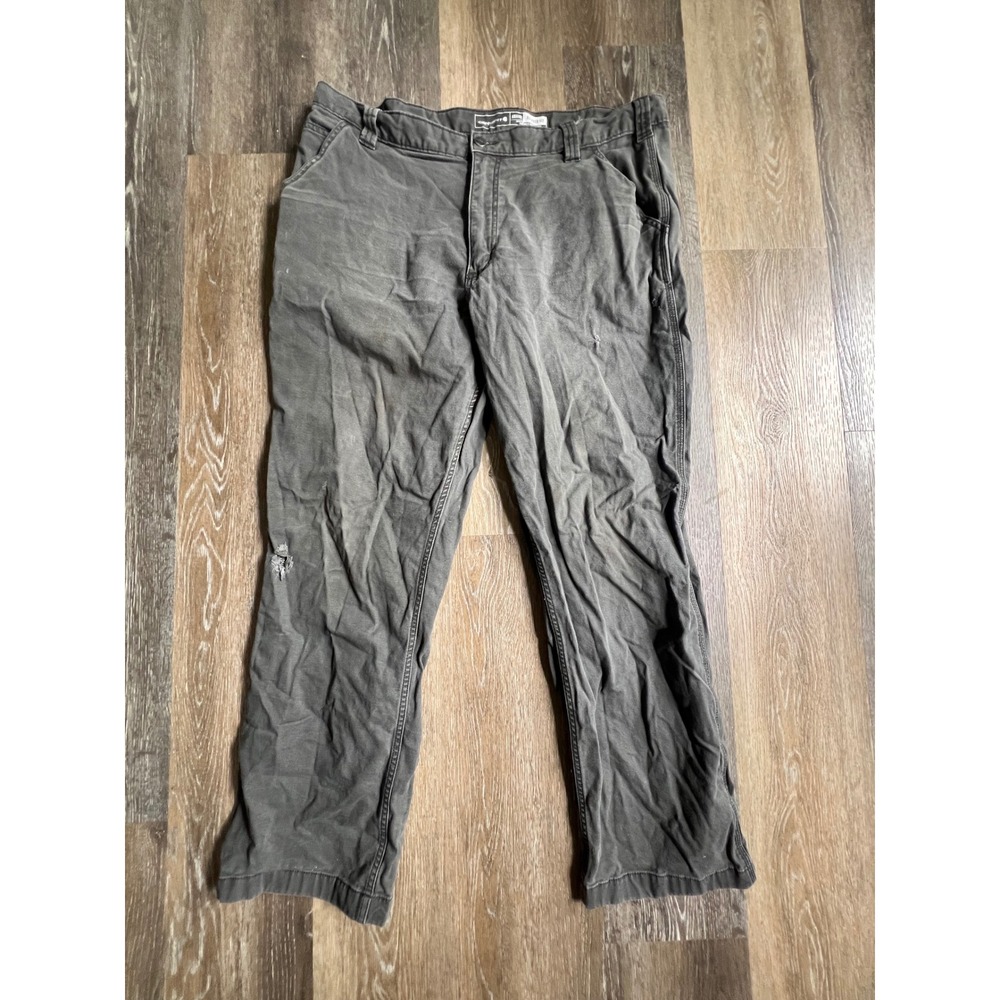 Carhartt Work Pants Mens 40x32 Gray Good Distressed Relaxed Fit Canvas Trousers